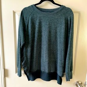 Zara ruffled crew neck sweater